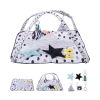 Baby Play Gym Mat Tummy Time Activity Mat with 6 Sensory Toys 34.4" x 34.4"