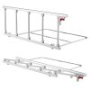 Foldable Bed Rail for Elderly, 48 in Bedside Assist Rail with Fixing Strap, Adjustable Height Pipe Bedside Cane, High-Strength Metal Senior Bed Bar