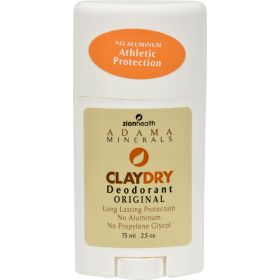 Zion Health Adama Minerals Clay Dry Deodorant Original - 2.5 Oz
