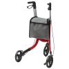 VEVOR 3 Wheels Rollator Walker for Seniors, Lightweight Aluminum Foldable Rolling Walker with Adjustable Handle