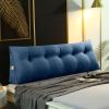 SOGA 150cm Blue Triangular Wedge Bed Pillow Headboard
