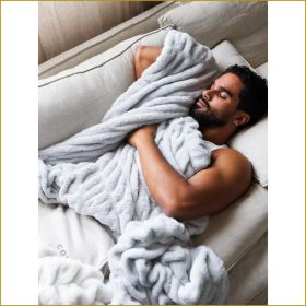 The Dreamer Blanket | For Stress & Anxiety | air conditioning quilt  Sofa Blankets Small Blankets Lunch Blankets Cozy And Warm Blanket Lightweight Sof (Color: Grey)